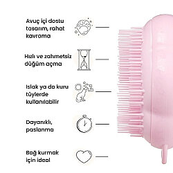 Tangle Teezer Pet Teezer Cat Grooming Brush Kedi Bakım Fırçası Millennial Pink - 5