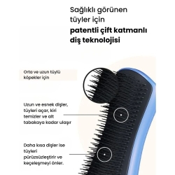 Tangle Teezer Pet Teezer Detangling Mavi/Gri Köpek Tüy Açma ve Bakım Fırçası - 11
