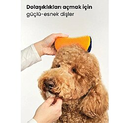 Tangle Teezer Pet Teezer Detangling Lacivert Turuncu Köpek Bakım Fırçası - 4