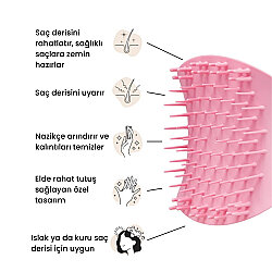 Tangle Teezer Pretty Pink Saç Derisi Masaj ve Eksfoliye Edici Fırça - 4