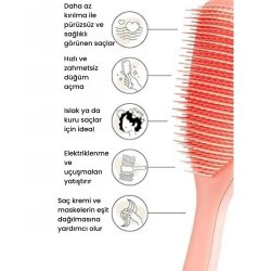 Tangle Teezer The Large Wet Detangler Peach Saç Fırçası - 3