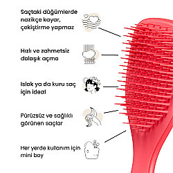 Tangle Teezer The Ultimate Detangler Mini Pink Punch Saç Fırçası - 6
