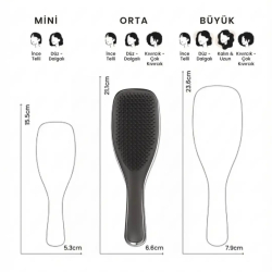 Tangle Teezer Ultimate Detangler Chrome Midnight Silver Gümüş Düz ve Kıvırcık Saçlar için Saç Fırçası - 6