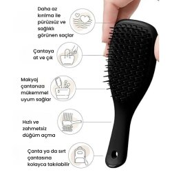 Tangle Teezer Ultimate Detangler Mini Black Saç Fırçası - 6