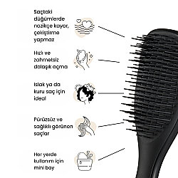 Tangle Teezer Ultimate Detangler Mini Black Saç Fırçası - 5
