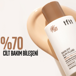 Tfit Skin Fit Sun Fluid Cilt Bakım İçerikli Güneş Kremi Spf50 50ml - 3