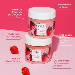 The Bath Factory Nemlendirici ve Arındırıcı Shea Vücut Peelingi Çilek Aromalı 300gr - 3