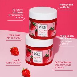 The Bath Factory Nemlendirici ve Arındırıcı Shea Vücut Peelingi Çilek Aromalı 300gr - 3