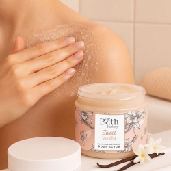 The Bath Factory Sweet Vanilla Nemlendirici ve Arındırıcı Vücut Peelingi 300gr - 4