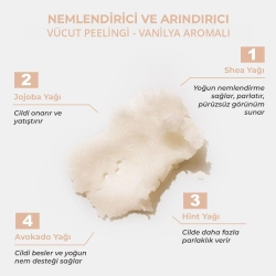 The Bath Factory Sweet Vanilla Nemlendirici ve Arındırıcı Vücut Peelingi 300gr - The Bath Factory (1)