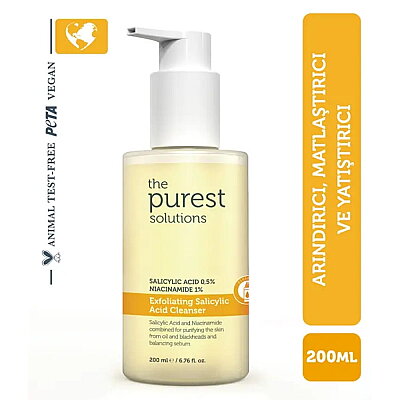 The Purest Solutions Exfoliating Salisilik Asit 200 ml Yüz Temizleme Jeli