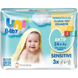 Uni Baby Aktif Sensitive Islak Havlu 3x52 Adet