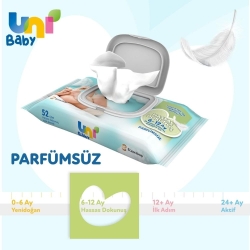 Uni Baby Hassas Dokunuş Islak Mendil 52 Adet - 3