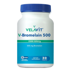 Velavit V-Bromelain 500 Takviye Edici Gıda 30 Tablet