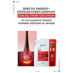 Vichy Dercos Energising Saç Dökülmesine Karşı Şampuan 400ml - Refill - 8