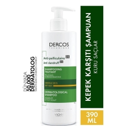 Vichy Dercos Anti-Dandruff DS Kepek Karşıtı Kuru Saçlar için Şampuan 390ml - Vichy