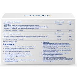 Vitafenix Magna-p Magnezyum ve Vitamin B6 İçeren Takviye Edici Gıda 40 Şase - 2