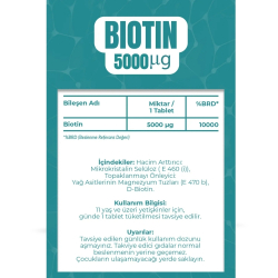 Vitisfera Biotin 5000 mcg 60 Tablet - 5