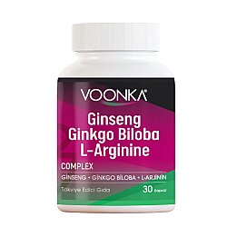 Voonka Ginseng Ginkgo Biloba L-Arginine 30 Kapsül - Voonka