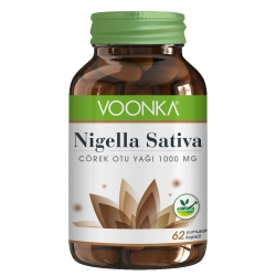 Voonka Nigella Sativa Çörek Otu Yağı 1000Mg 62 Kapsül 