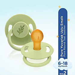  Wee Baby Cool Yuvarlak Uçlu Emzik 6-18 Ay Haki No:2 - 3