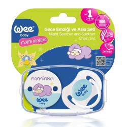 Wee Baby Nanninom Gece Emziği ve Emzik Askısı Seti​ - Wee Baby