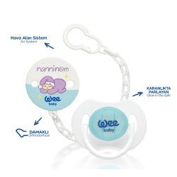 Wee Baby Nanninom Gece Emziği ve Emzik Askısı Seti​ - 3