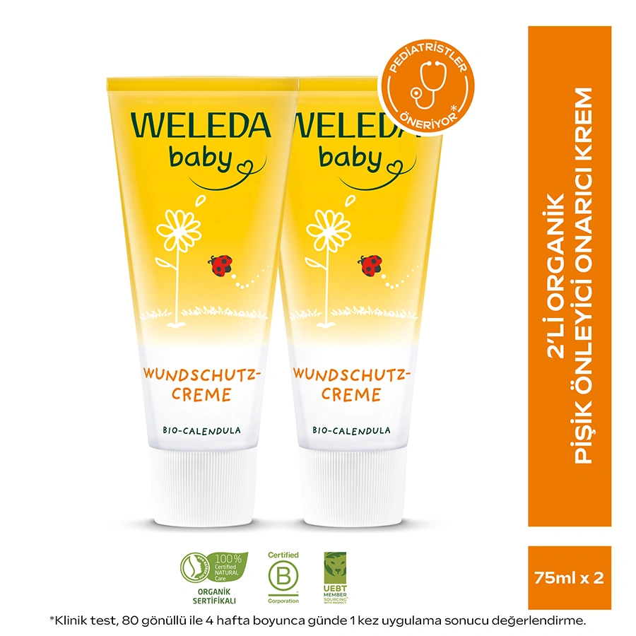 Weleda Baby Calendula Organik Pişik Kremi 2 x 75ml - Weleda