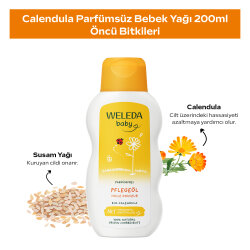Weleda Calendula Organik Parfümsüz Bebek Yağı 200ml - 3