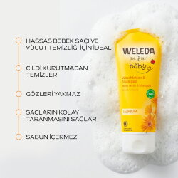 Weleda Calendula Organik Saç ve Vücut Şampuanı 200ml - Weleda (1)