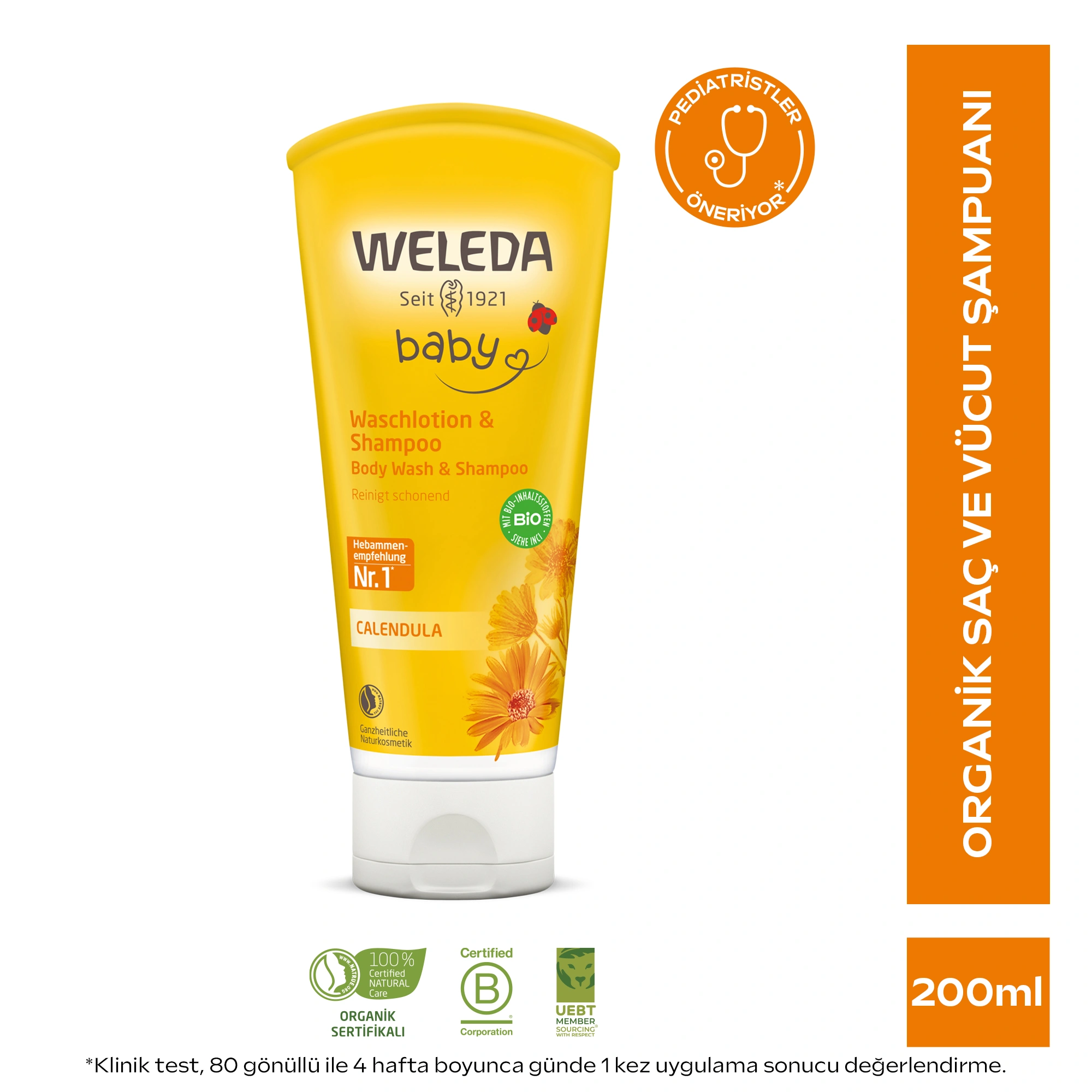 Weleda Calendula Organik Saç ve Vücut Şampuanı 200ml