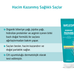Weleda Biberiye Özlü Organik Canlandırıcı Saç Bakım Kremi 150ml - 2