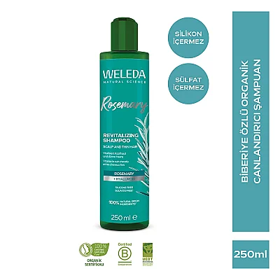 Weleda Biberiye Özlü Organik Canlandırıcı Saç Bakım Şampuanı 250ml - Weleda