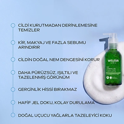 Weleda Deep Cleansing Gel Organik Derinlemesine Yüz Temizleme Jeli 150 ml - Weleda (1)