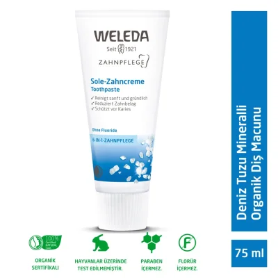 Weleda Deniz Tuzu Mineralli Organik Diş Macunu 75ml - Weleda