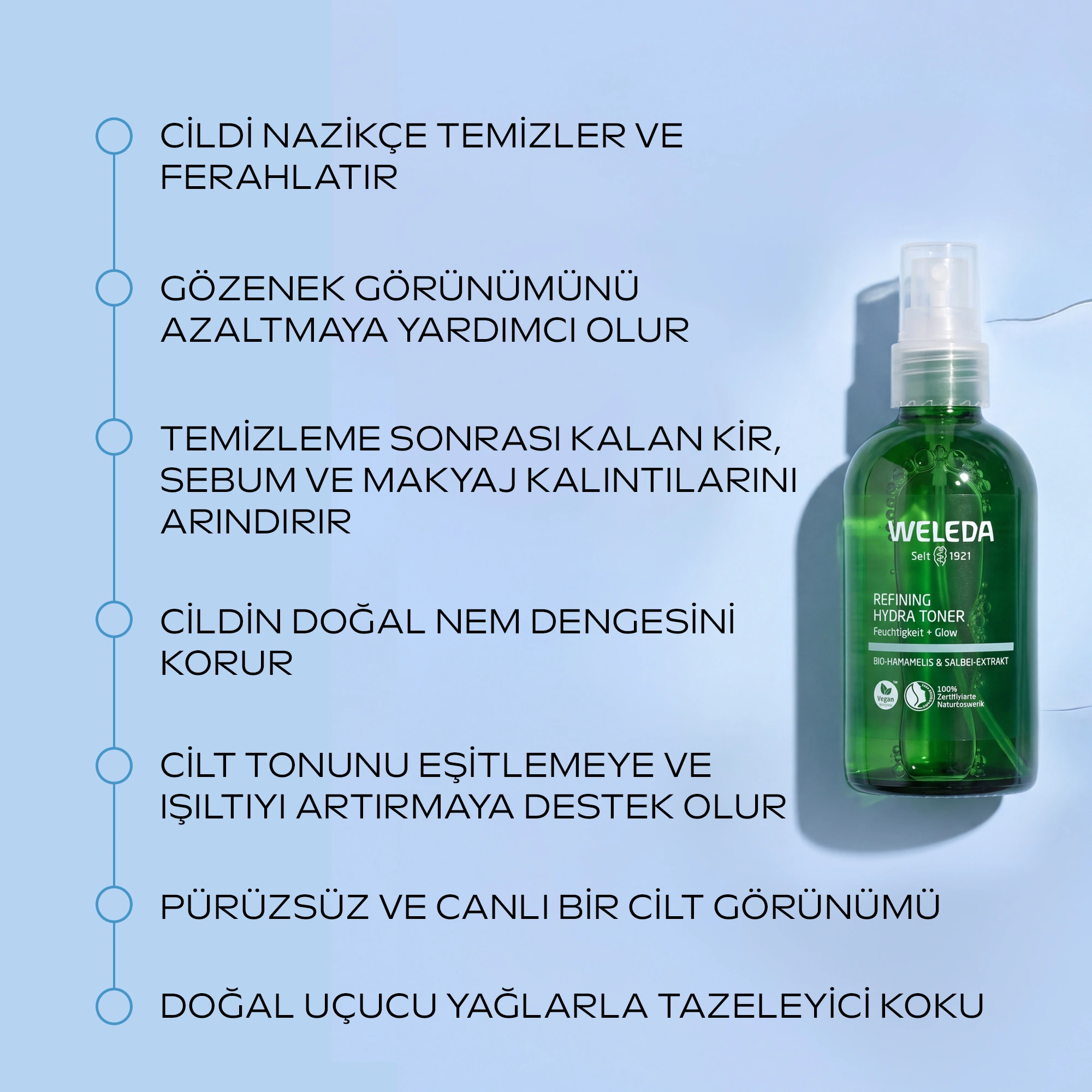 Weleda Refining Hydra Toner Organik Arındırıcı ve Nemlendirici Tonik 150 ml - 2