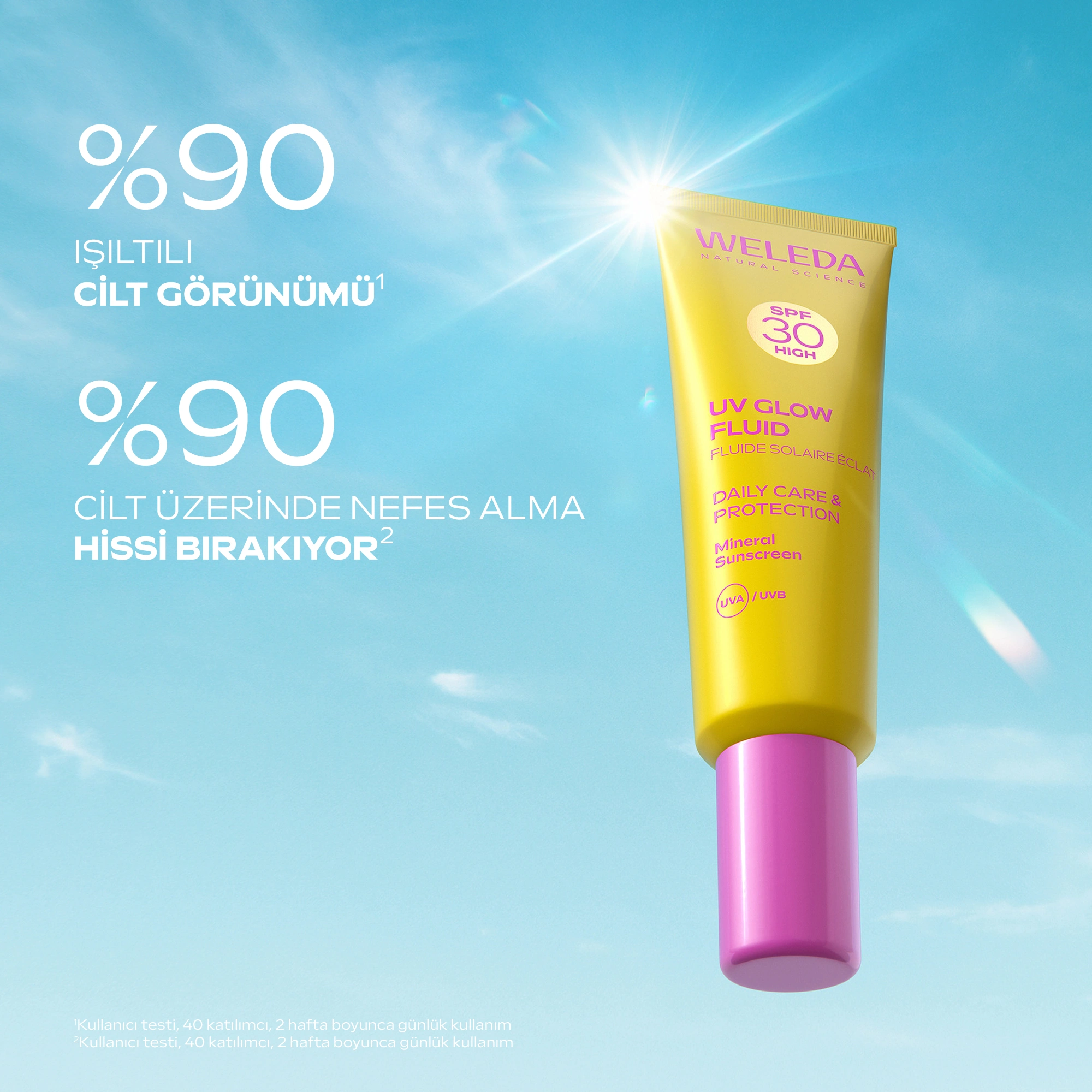 Weleda UV Glow Fluid SFP30 %100 Mineral Doğal Yüz Güneş Kremi SPF30 30 ml - 5