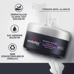 Wellaflex Men Dynamic Texture Saç Şekillendirici Wax 75 ml - 5