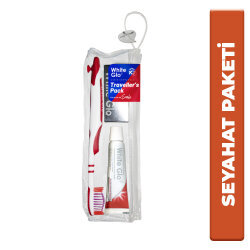 White Glo Travellers Pack Diş Macunu ve Diş Fırçası Seyahat Seti 