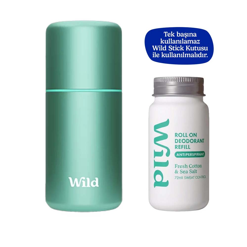 Wild Antiperspirant Roll On Fresh Cotton & Sea Salt Refill Deodorant Yedek Dolum - Wild (1)