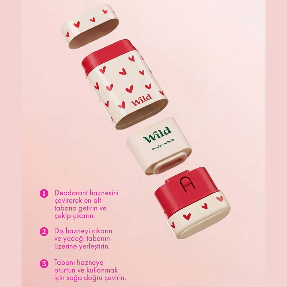 Wild Refill Yedek Stick Deodorant İçi %98 Doğal Formül - Pink Grapefruit & Lime 40 gr - 3