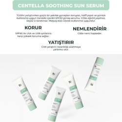 Wiwify Yatıştırıcı Onarıcı Yüksek Korumalı Centella Soothing Güneş Serumu SPF50+ Pa 50++++ 50ml - 2