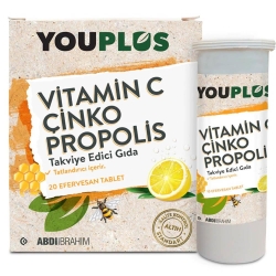 Youplus Vitamin C Çinko Propolis 20 Efervesan Tablet - Youplus