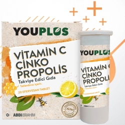 Youplus Vitamin C Çinko Propolis 20 Efervesan Tablet - Youplus (1)